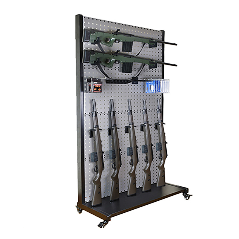 Steel Tactical Pistol Storage Rack ရွေ့လျားနိုင်သော Gun Display Rack