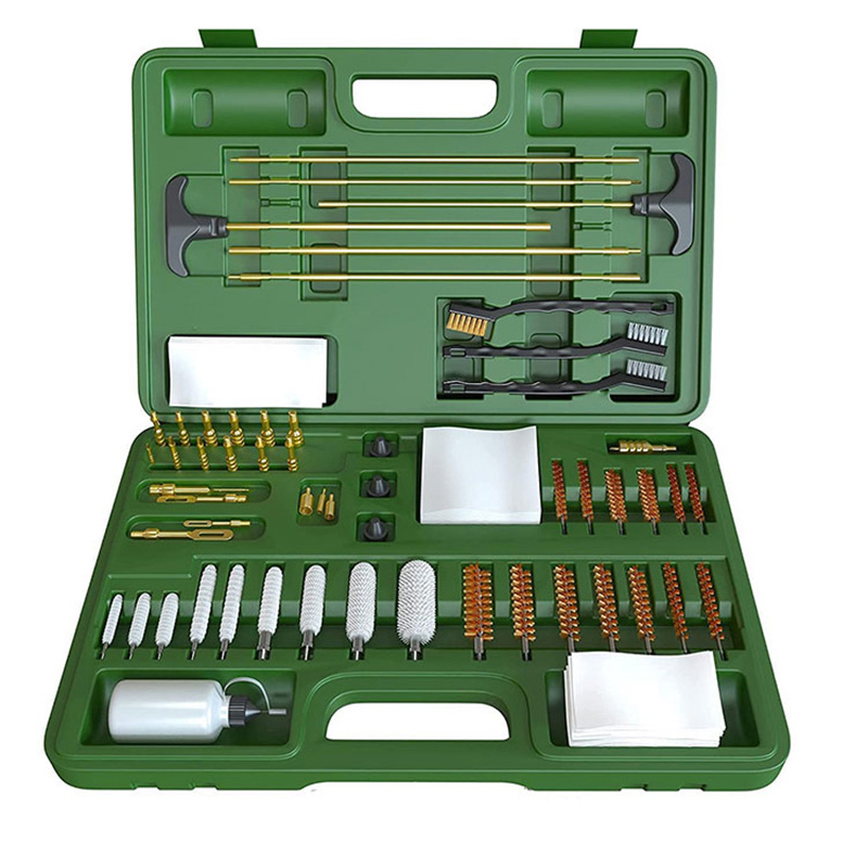 Universal Gun Cleaning Kit အရွယ်အစားကြီးသော အစိမ်းရောင် ပလပ်စတစ်အိတ်
